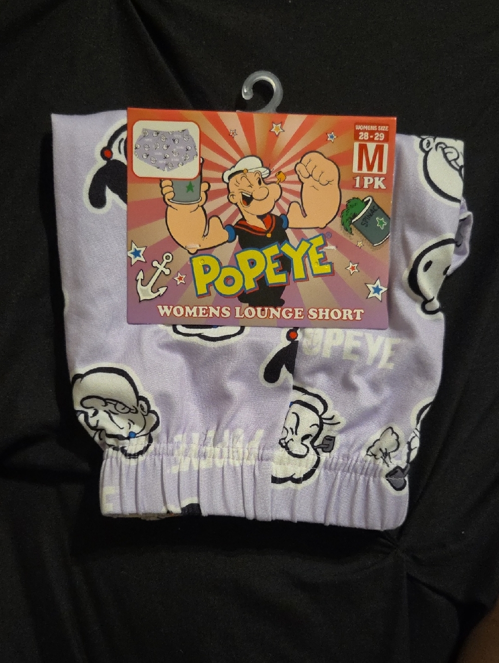 Popeye Women's Lavender Lounge Shorts